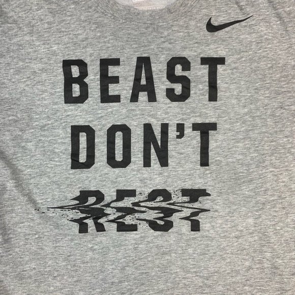 Vintage Nike Grey Short Sleeved Graphic T-Shirt Size Mens Medium - Picture 2 of 4